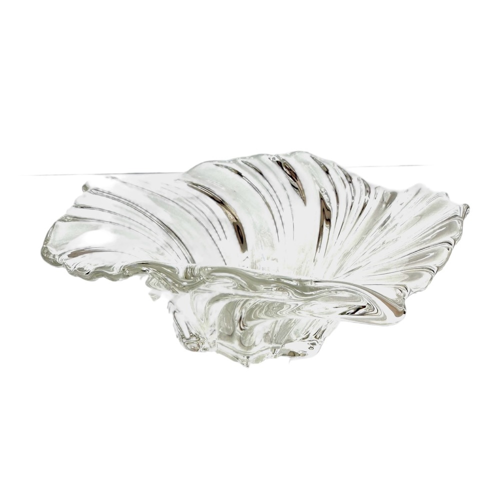 Mikasa 7” Belle Epoque Leaded Crystal Glass Swirl Wave Fruit Candy or Nut Bowl